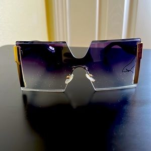 Square Biz - Purple and gold Sunglasses